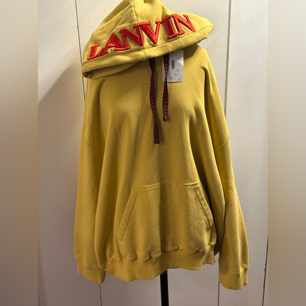 Lanvin X Future Logo Embroidered Drop-shoulder Hoodie - Picture 3 of 9